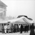 Les mineurs de Carmaux accompagnant le catafalque lors du transfert des cendres de Jean Jaurès au Panthéon. Paris, 1924. © crédits photos Albert Harlingue / Roger-Viollet