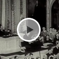 Appel de Roosevelt au Congrès américain en faveur des nations européennes envahies par l’Allemagne nazie en mai 1940. © crédits vidéos Pathé Gaumont Archives 